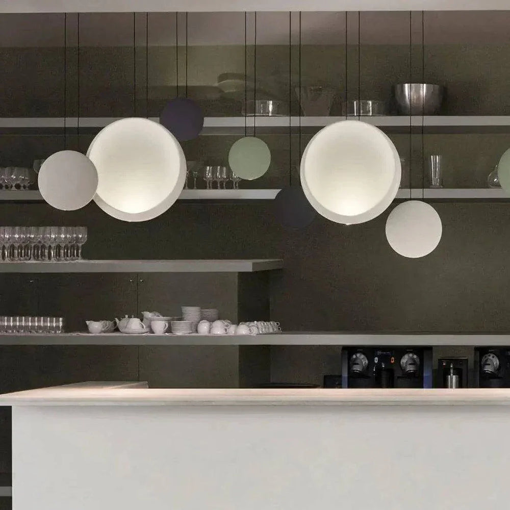 Lampe Suspendue Boule Blanche Créative Moderne - Clowas.fr