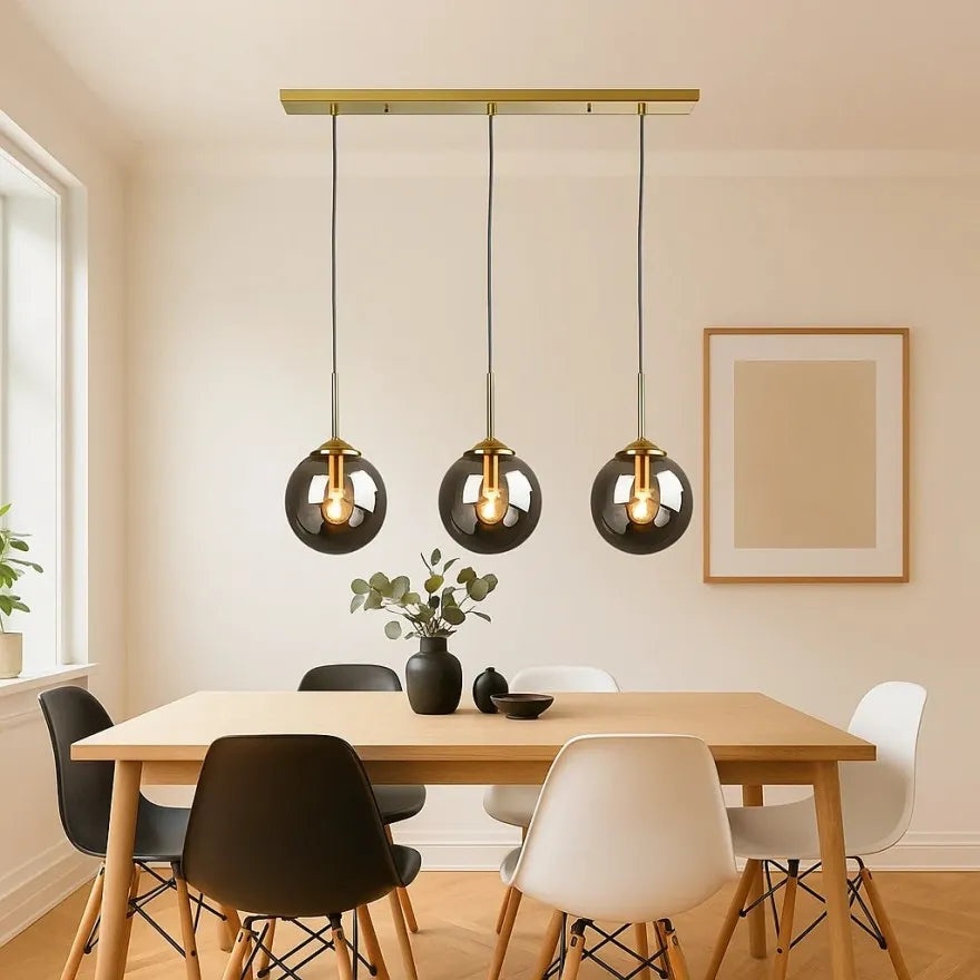 Suspension Boule en Verre Minimaliste pour Salle à Manger