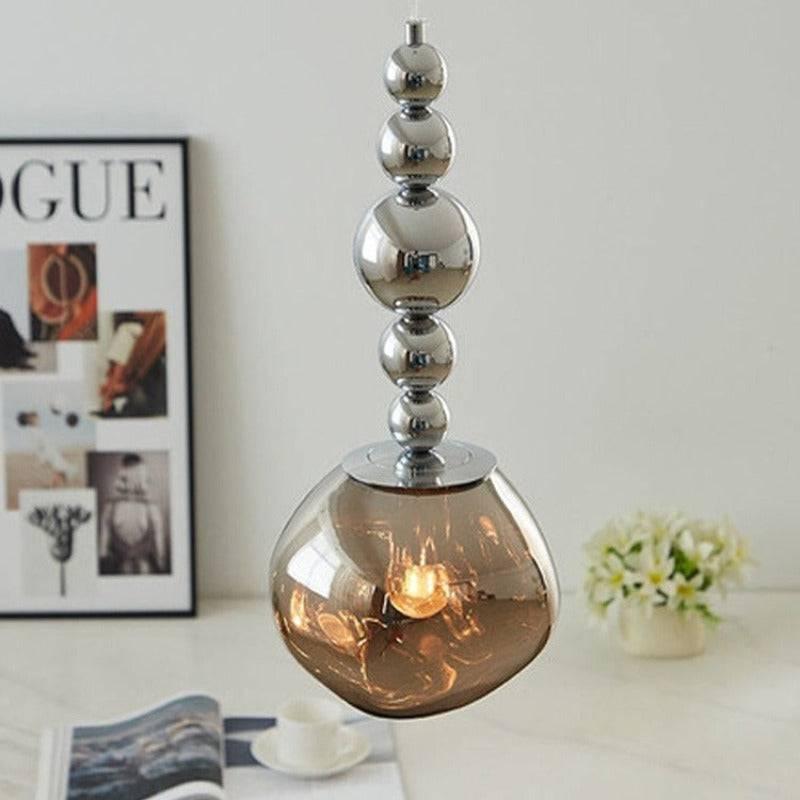 Lampe Suspendue À Led En Verre Sphérique Effet Miroir - Clowas.fr