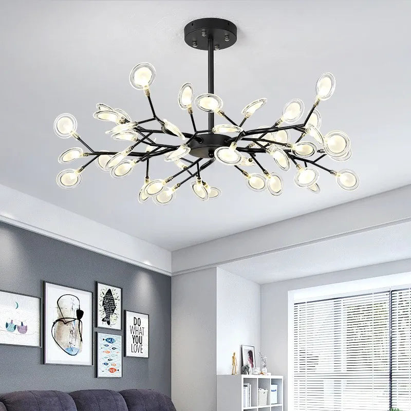 Lustre Moderne en Forme de Branches de Luxe pour Salon