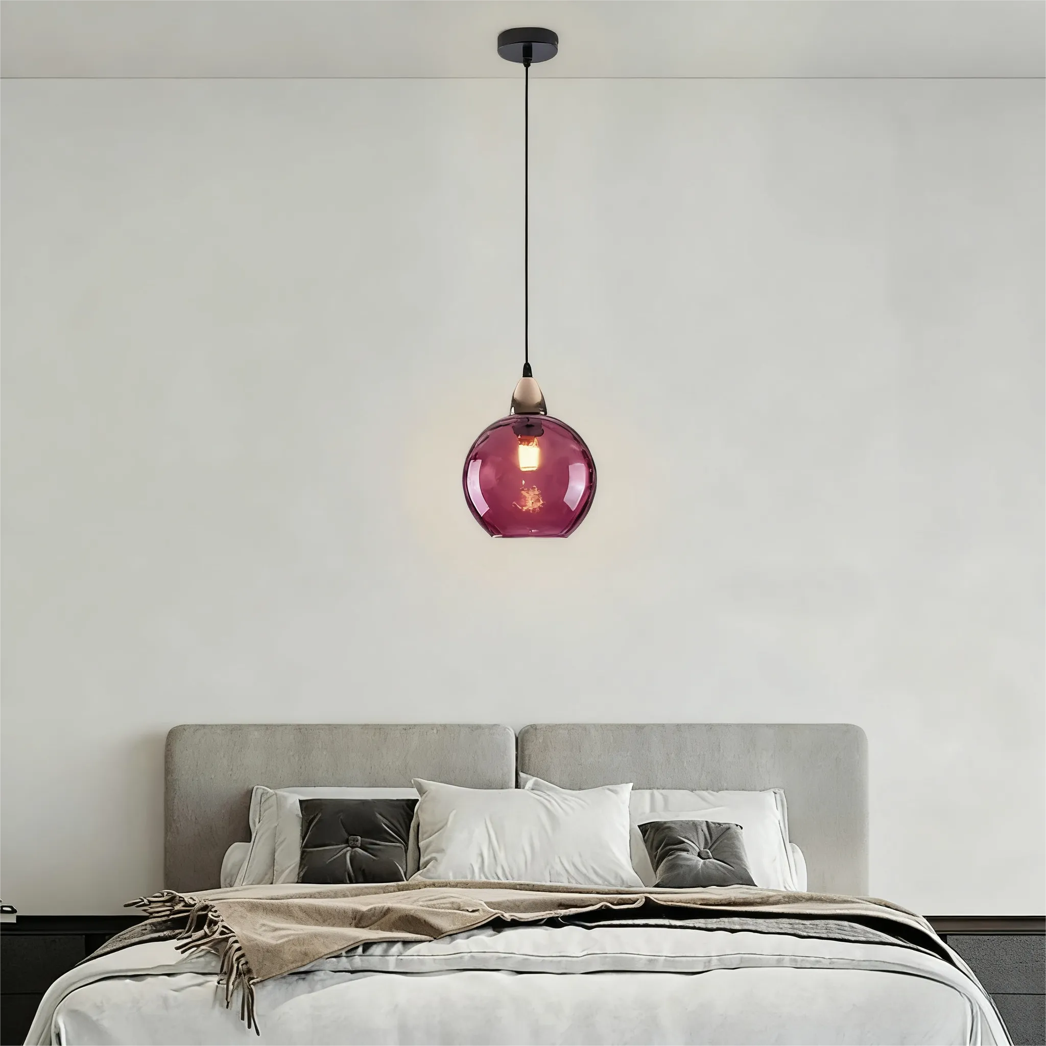 Suspension Boule Verre Effet Eau Nordique Salle À Manger