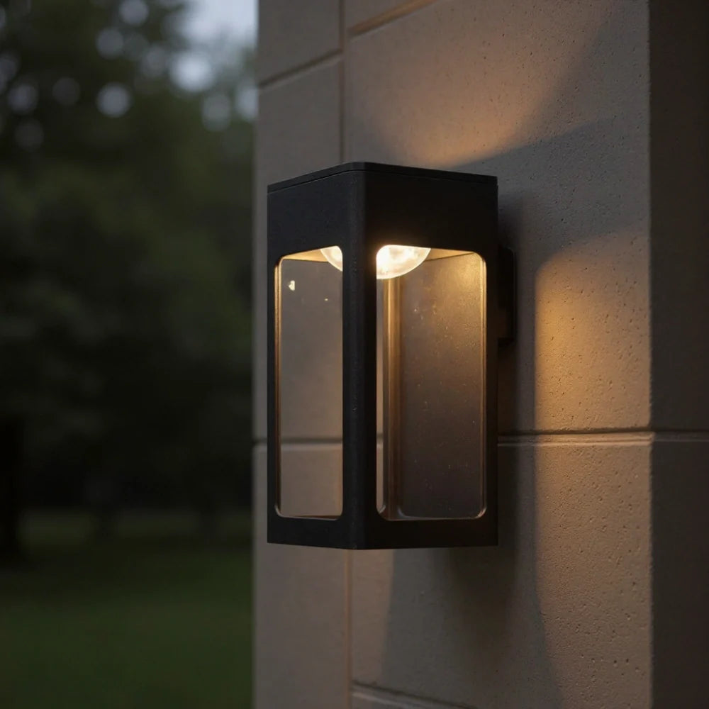 Applique Murale Extérieure LED Étanche Cubique Minimaliste