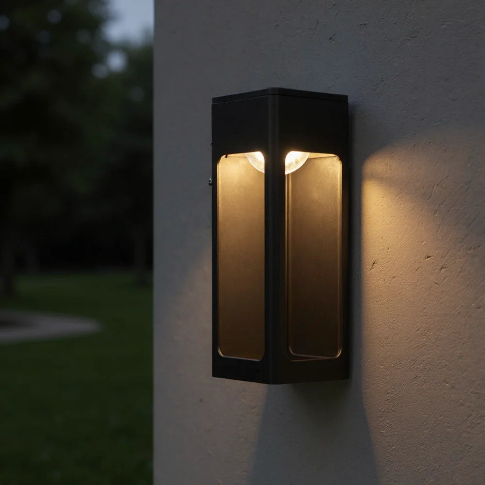 Applique Murale Extérieure LED Étanche Cubique Minimaliste