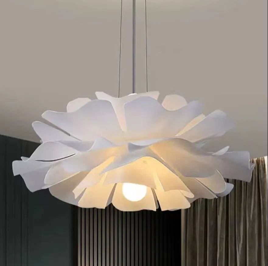 Suspension Fleur Moderne Blanche Dimmable pour Salle à Manger