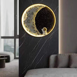 Applique mural lune créatif décoratif moderne