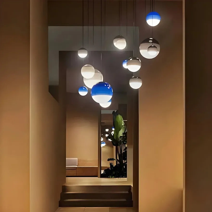 Suspension Design Boule Verre Dégradé Nordic