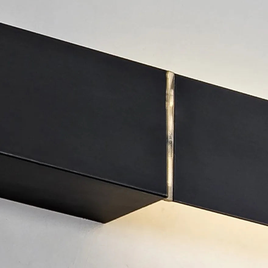 Applique Murale LED Noire Longue Minimaliste avec Tube Rotatif 350°