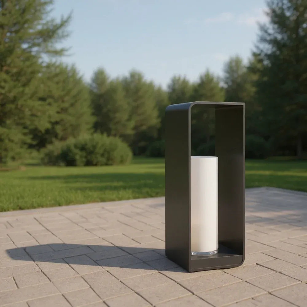 Lampadaire Solaire Simple et Étanche pour Terrasse Extérieure