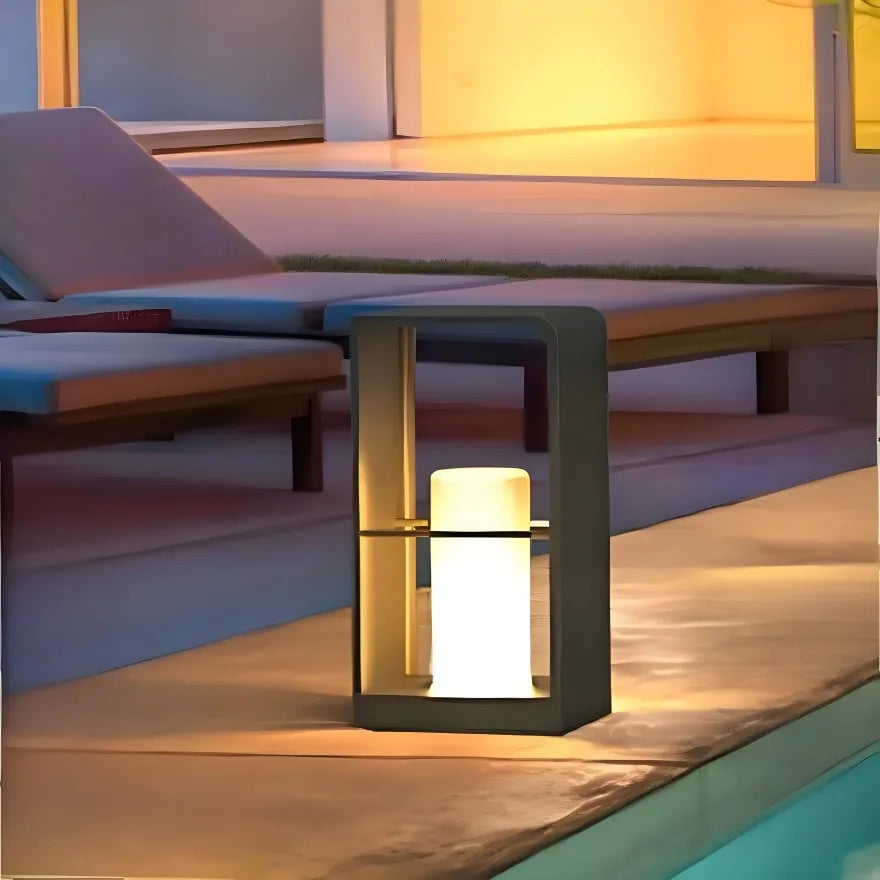 Lampadaire Solaire Simple et Étanche pour Terrasse Extérieure