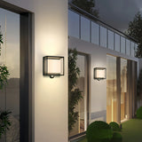 Applique Murale Extérieure LED Carrée avec Détecteur de Mouvement Moderne