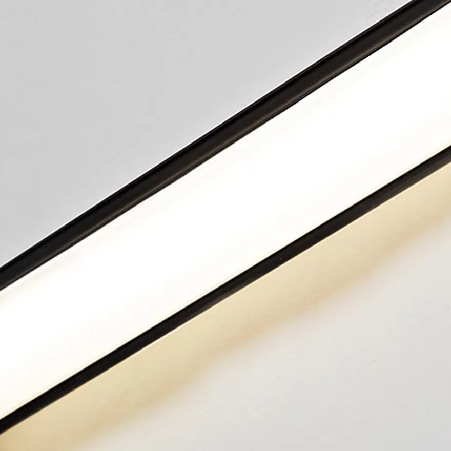 Applique Murale LED Noire Longue Minimaliste avec Tube Rotatif 350°
