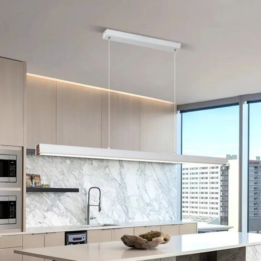 Suspension Barre LED Noire Minimaliste Dimmable