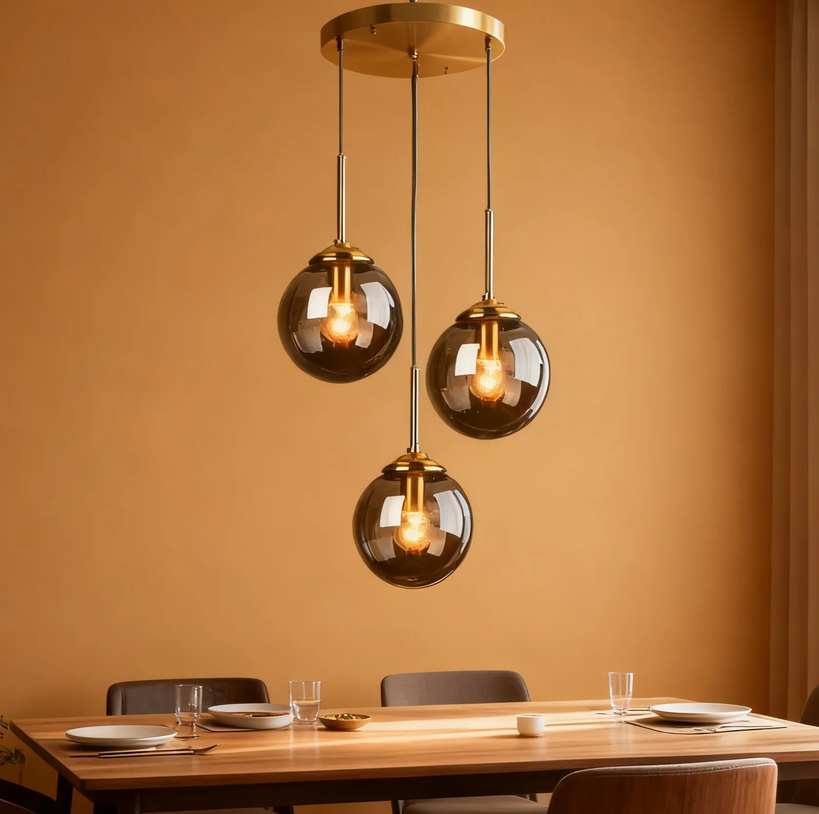Suspension Boule en Verre Minimaliste pour Salle à Manger
