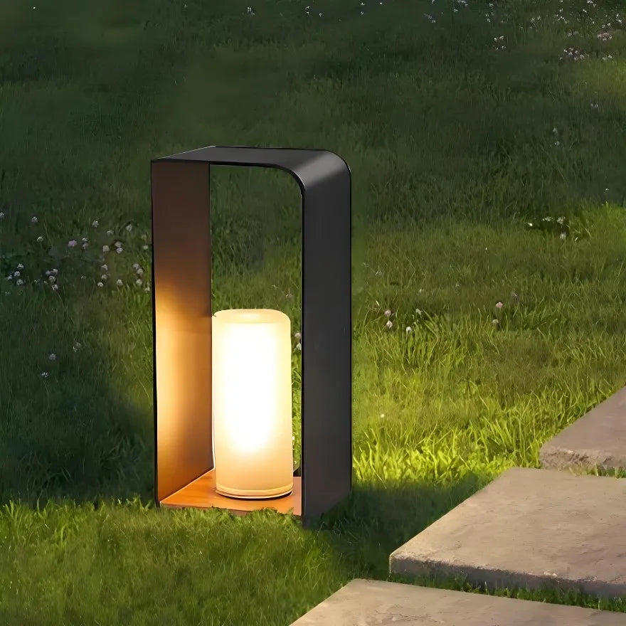 Lampadaire Solaire Simple et Étanche pour Terrasse Extérieure