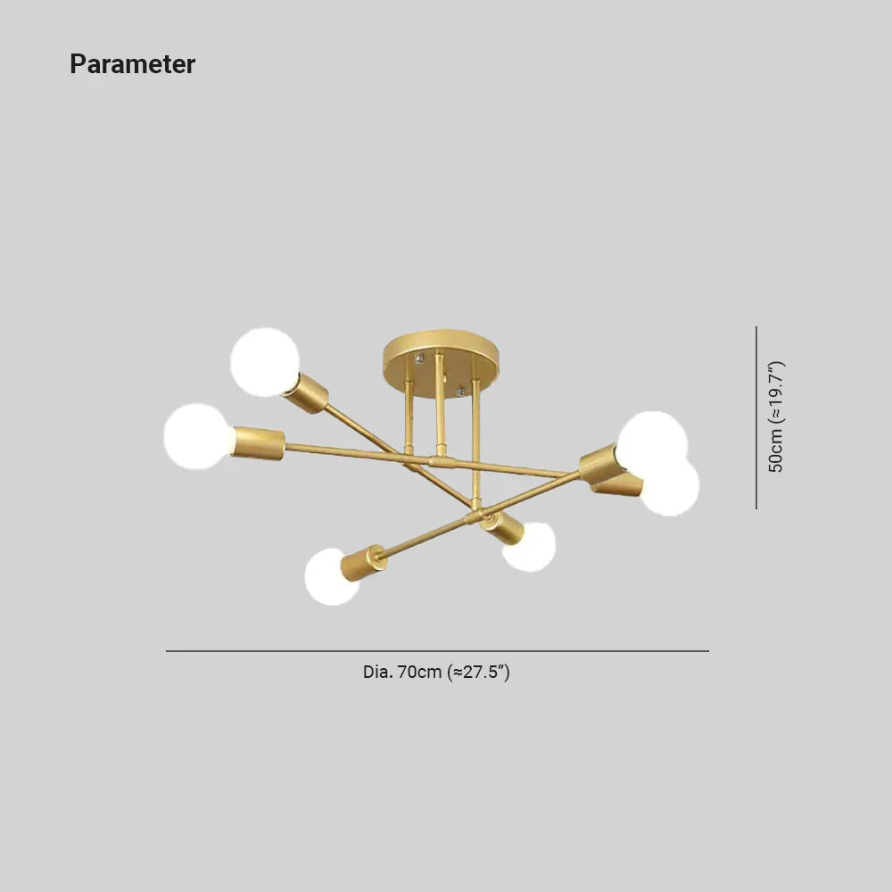 Plafonnier Multiboule Design Moderne en Métal pour Salon
