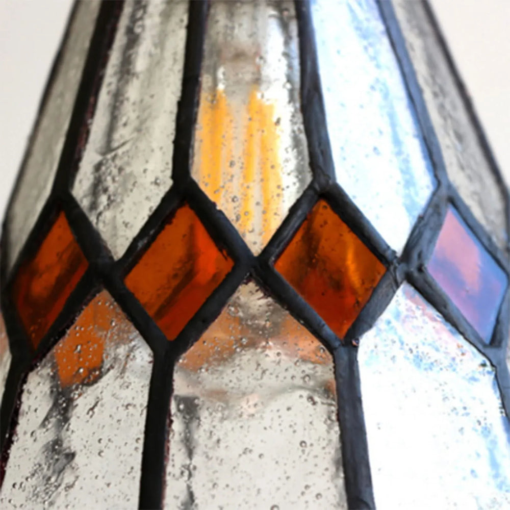 Lustre Rétro Épissé En Verre À Abat-Jour Conique - Clowas.fr