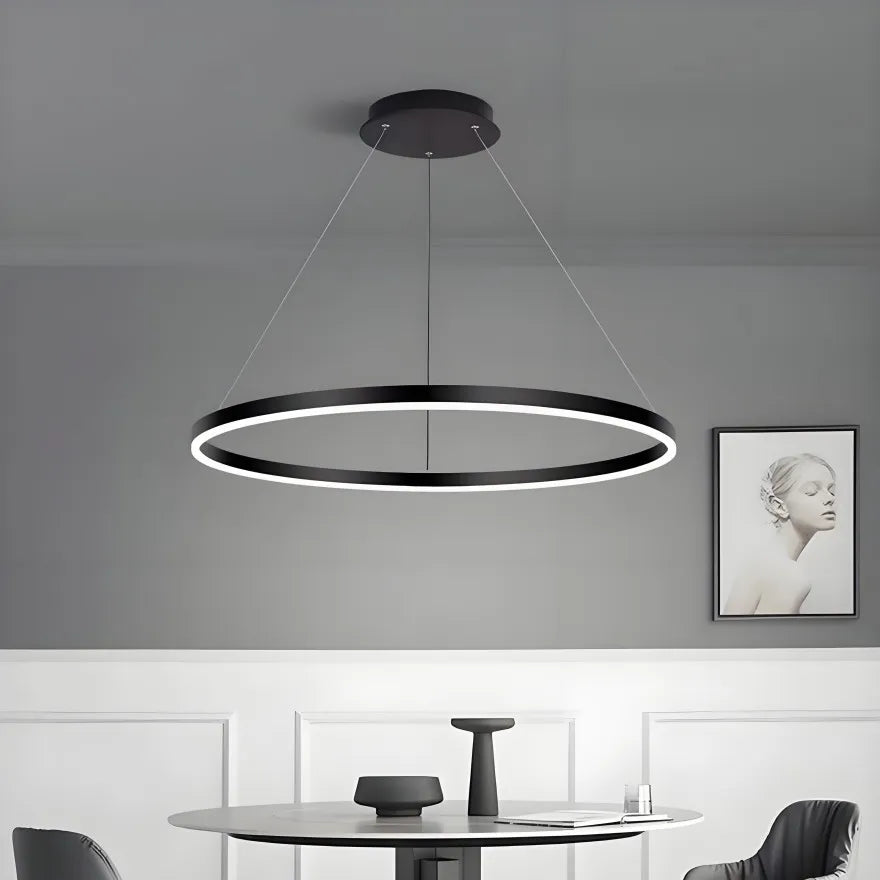 Suspension LED Anneau Dimmable Minimaliste Pour Salon