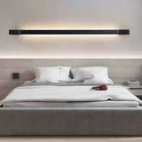 Applique Murale LED Noire Longue Minimaliste avec Tube Rotatif 350°