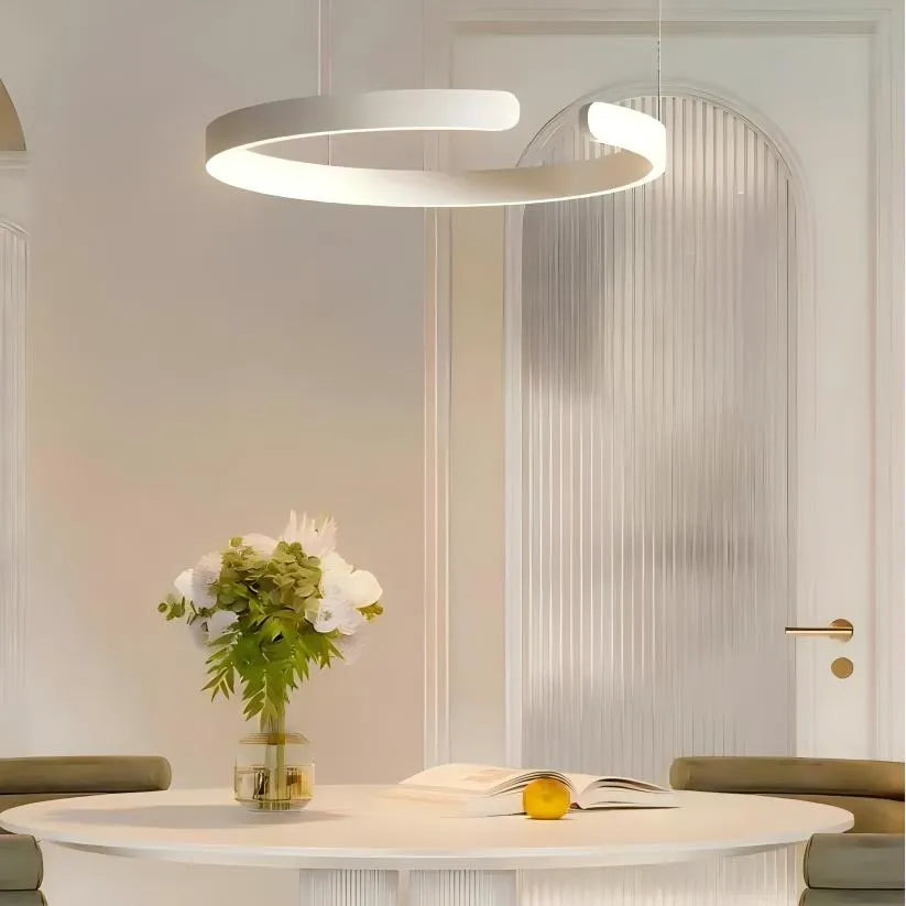 Suspension LED Dimmable Anneau Moderne pour Salle à Manger