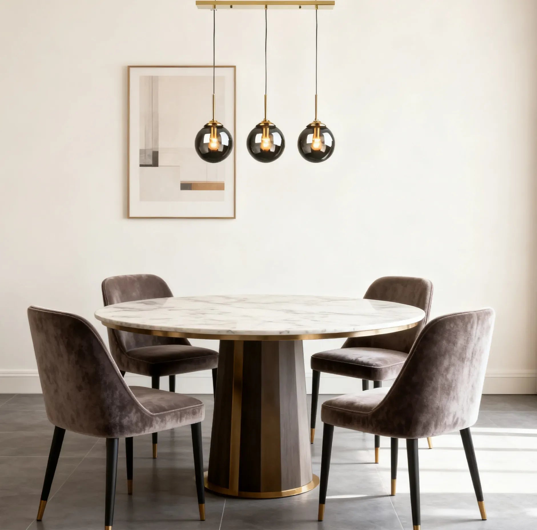 Suspension Boule en Verre Minimaliste pour Salle à Manger