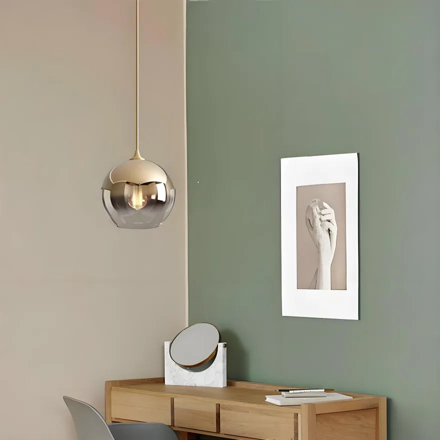 Suspension Globe en Verre Dégradé pour Salle à Manger