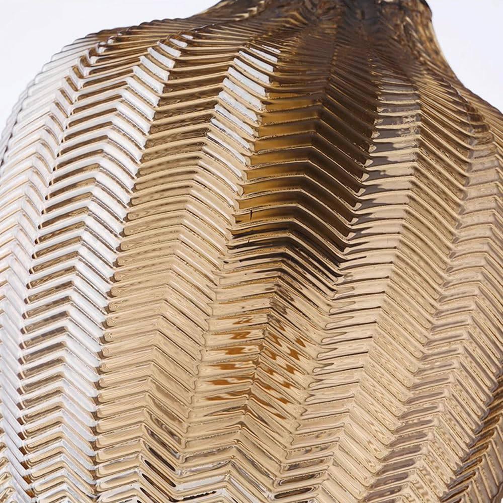 Pendre Vintage En Verre Brun À Rayures - Clowas.fr