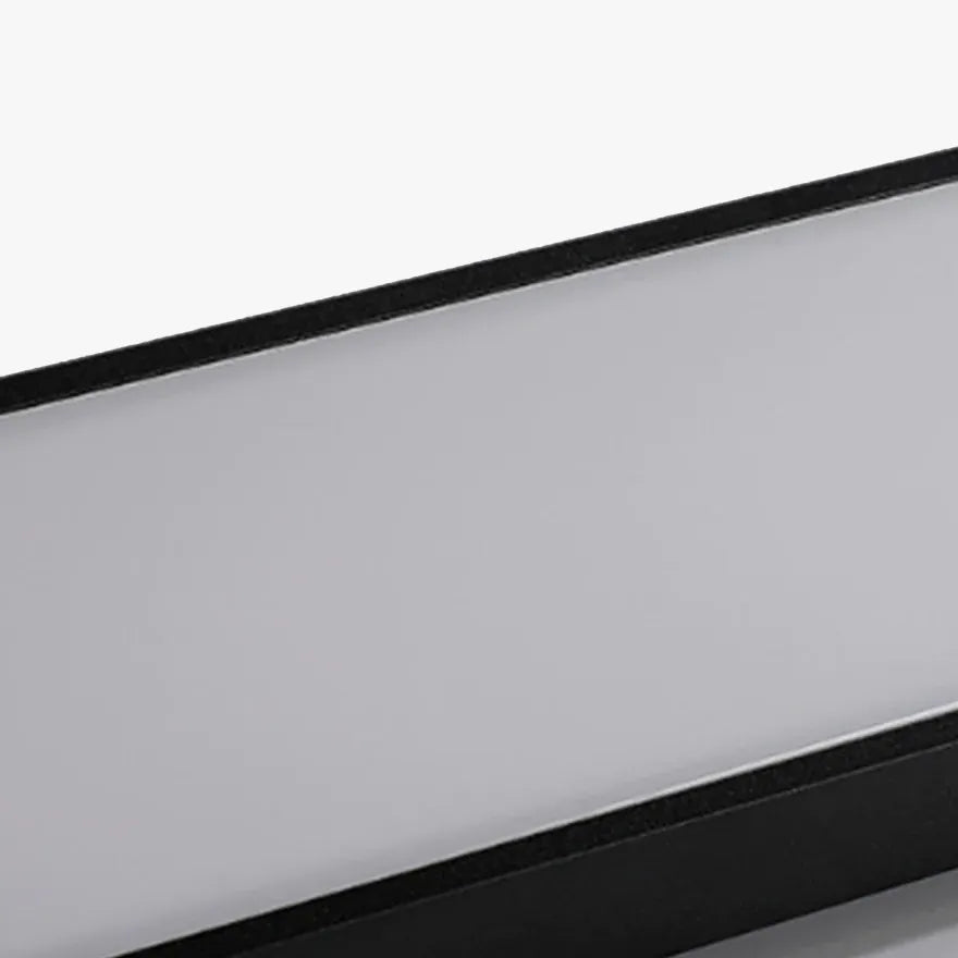 Applique Extérieure Murale Noire Longue Minimaliste pour Porche