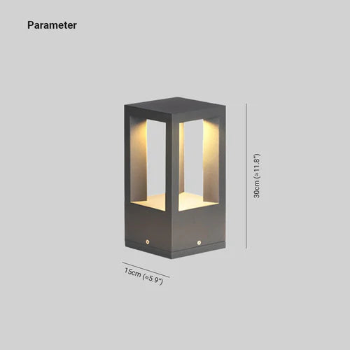 Rectangular with Sensor Garden Bollard Lights