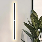 Applique Murale Extérieure Linéaire LED Noire Avec Éclairage en Bordure