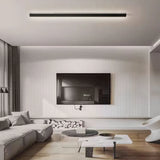 Plafonnier LED Barre Noir Dimmable Minimaliste pour Salon