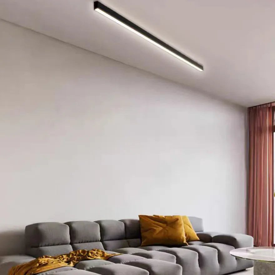 Plafonnier LED Barre Noir Dimmable Minimaliste pour Salon