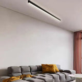 Plafonnier LED Barre Noir Dimmable Minimaliste pour Salon