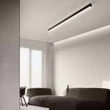 Plafonnier LED Barre Noir Dimmable Minimaliste pour Salon