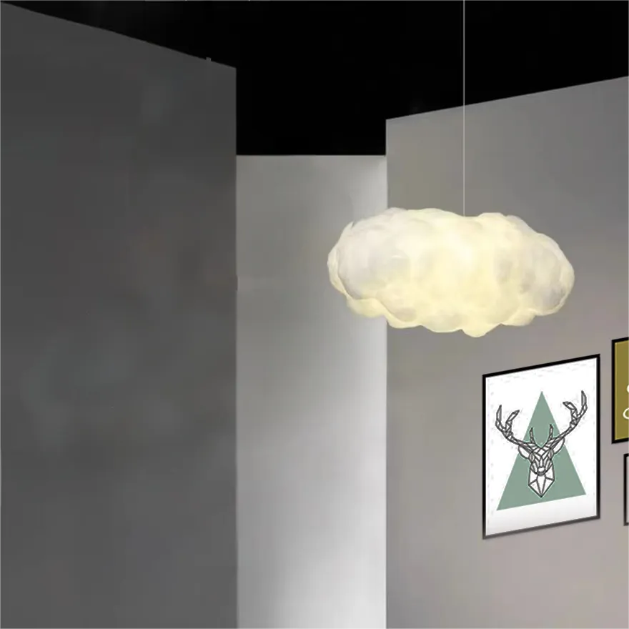 Suspension Blanche Moderne Nuage pour Chambre d'Enfant