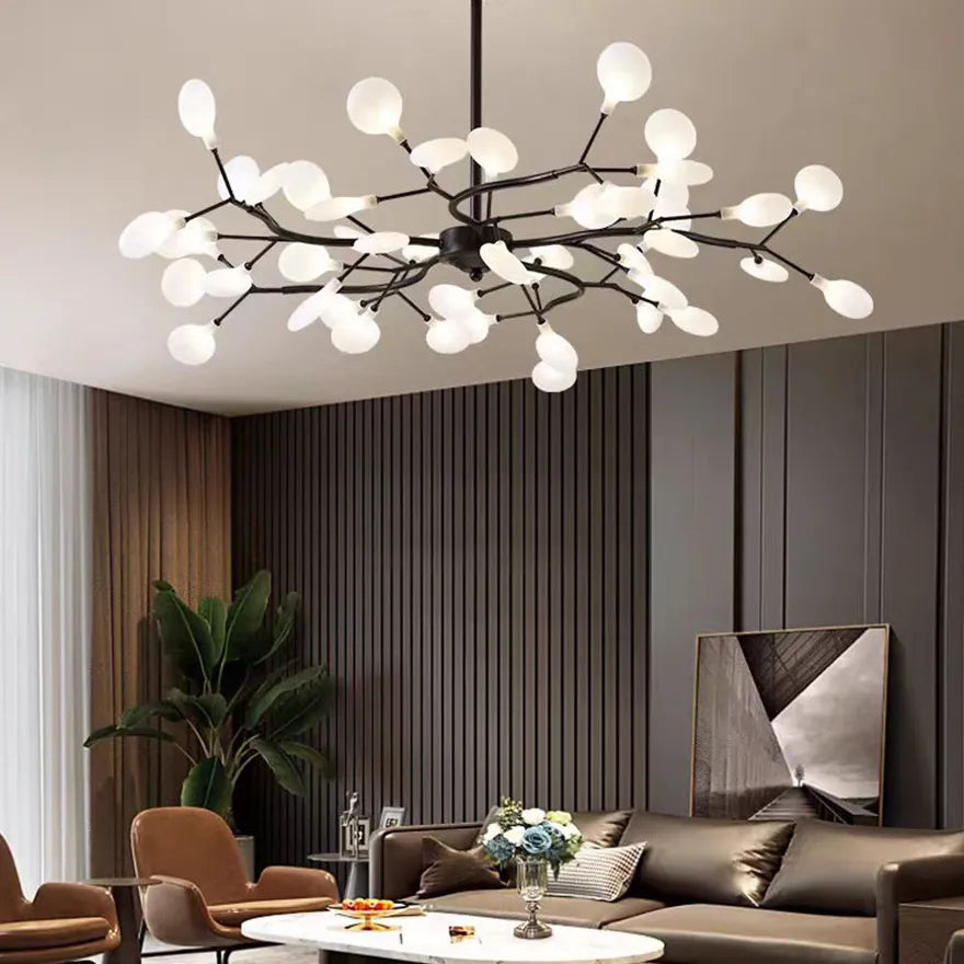 Lustre Moderne en Forme de Branches de Luxe pour Salon
