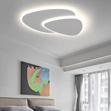 Plafonnier LED Moderne Triangulaire à Double Couche Blanc