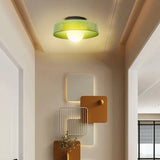 Plafonnier Coupelle en Verre Vintage Pour Couloir