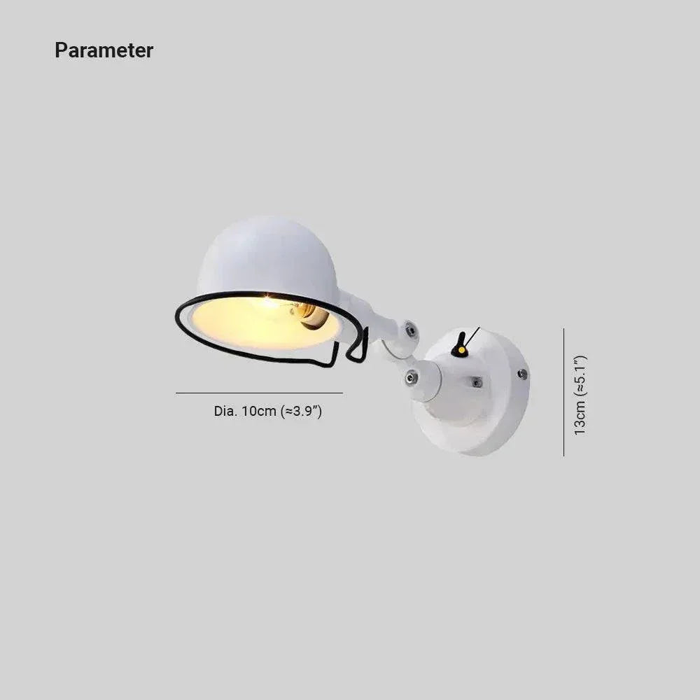 Applique Metal Noir Lampe Murale Rétro Créative - Clowas.fr