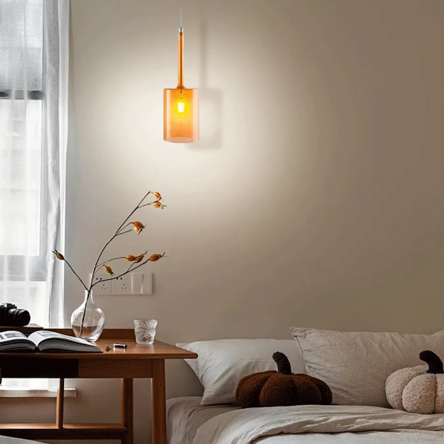 Suspension Simple Verre Cylindrique pour Salle à Manger