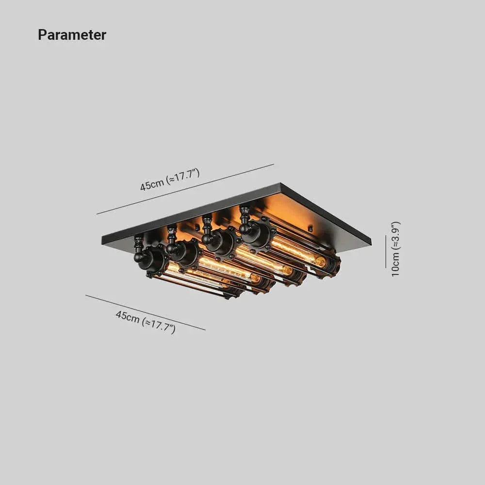 Plafonnier Pour Sejour Industriel Vintage Fer Forgé Créatif - Clowas.fr