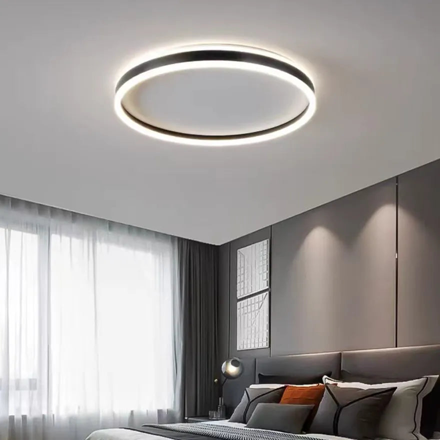 Plafonnier LED Anneau Minimaliste Dimmable pour Chambre