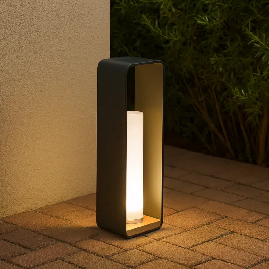 Lampadaire Solaire Simple et Étanche pour Terrasse Extérieure