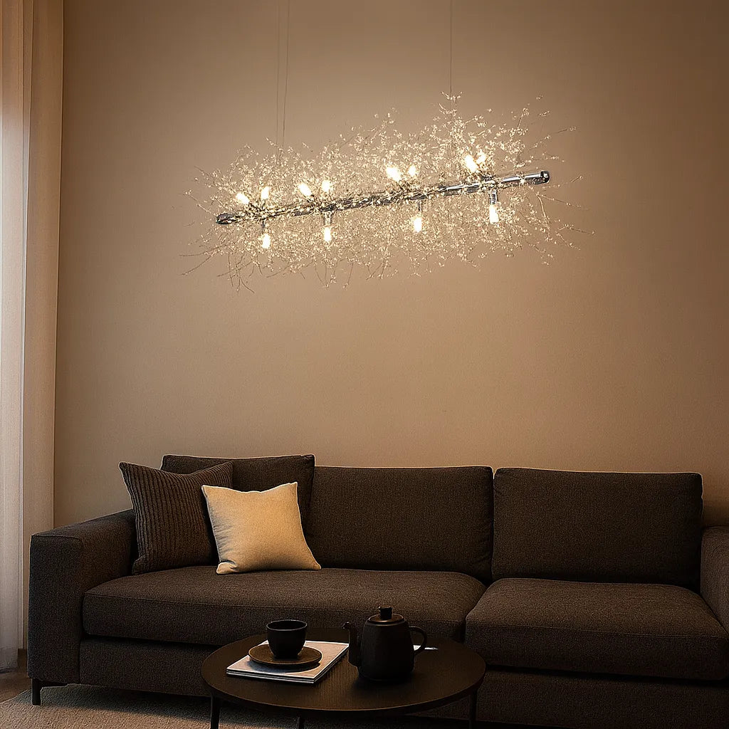 Suspension LED Nordique Forme de Pissenlit en Cristal