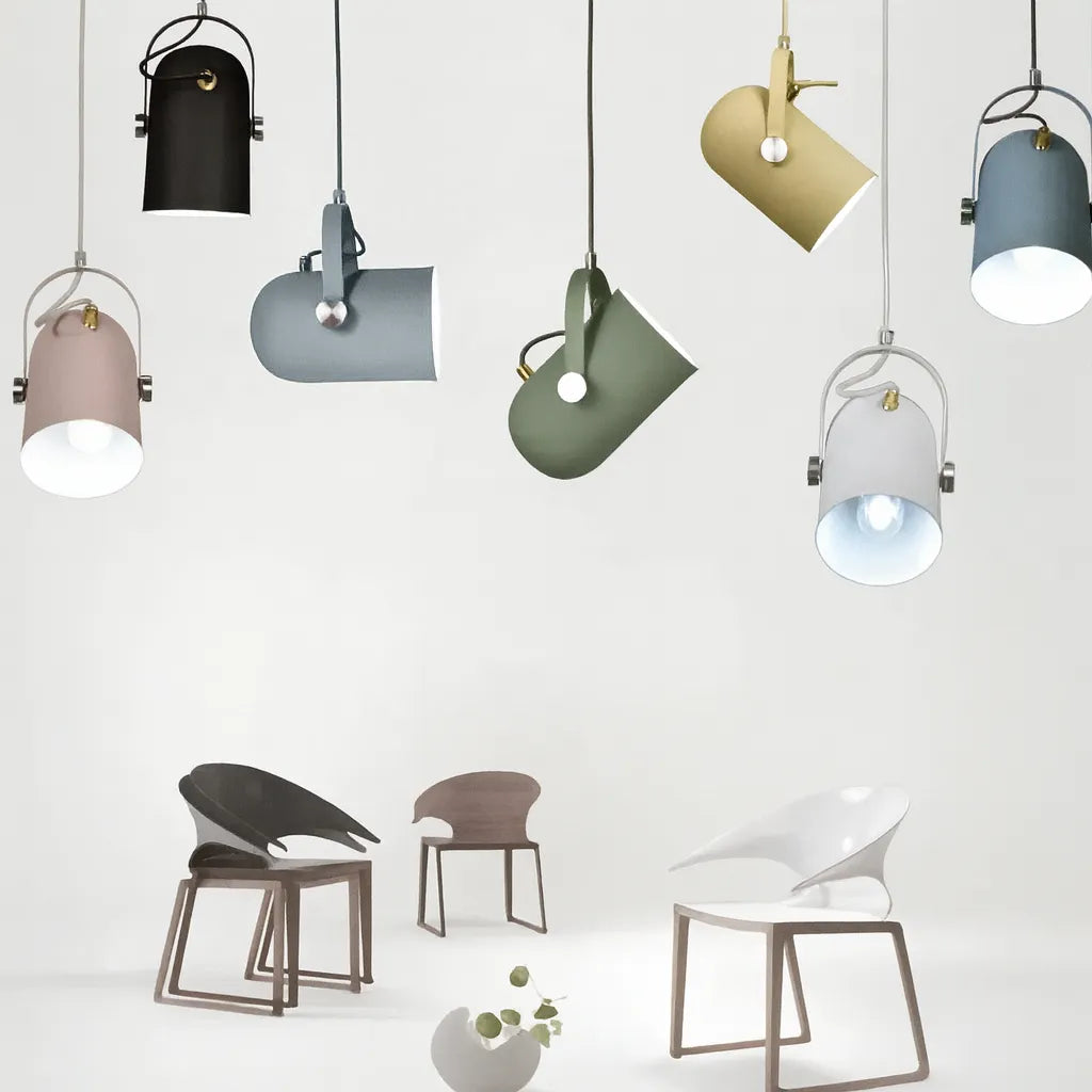 Suspension LED Minimaliste Ajustable Macaron Pour Salle à Manger