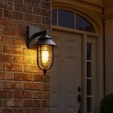 Applique Murale Extérieure Lanterne Noire Industrielle