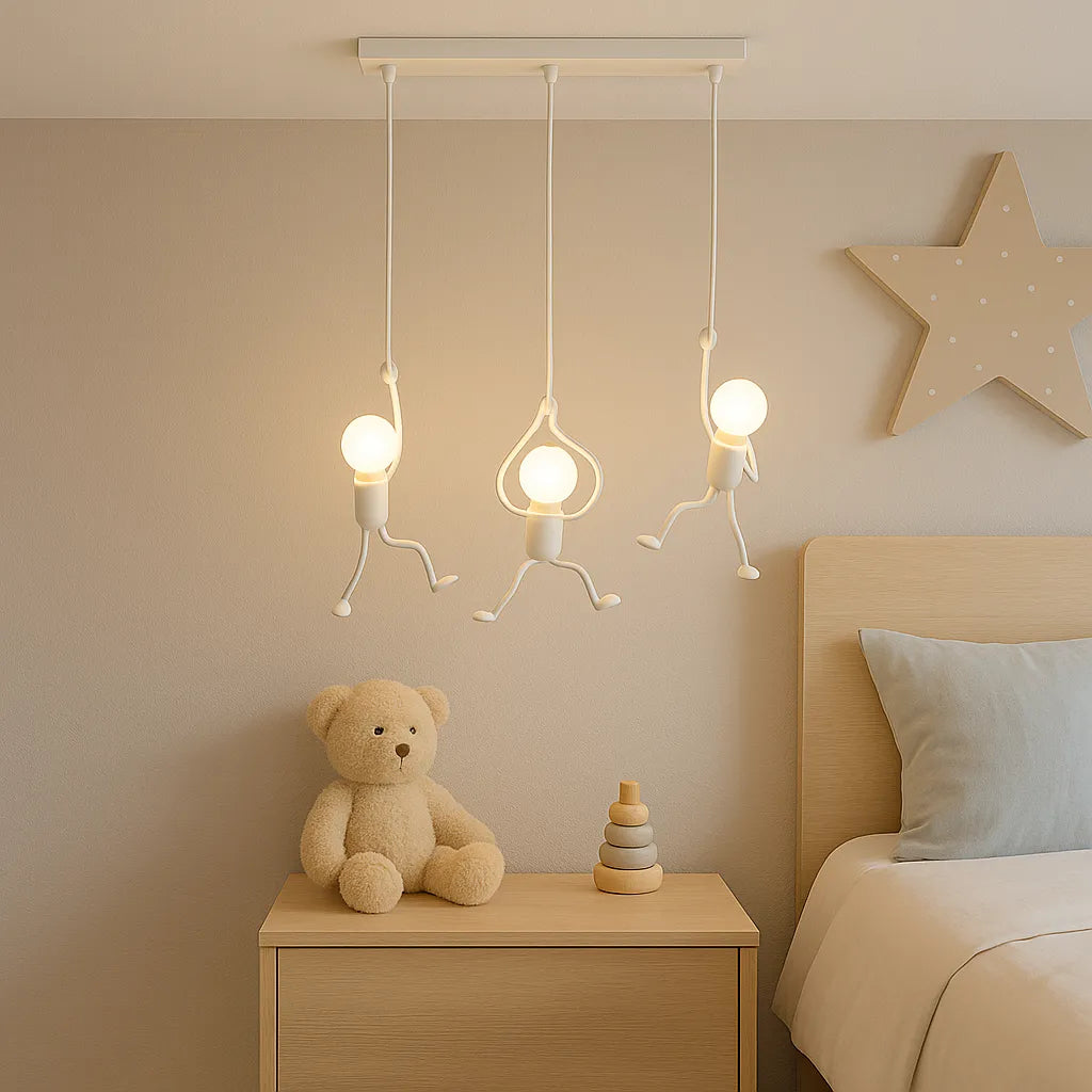 Suspension LED Moderne et Créative Petit Homme pour Chevet