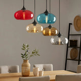 Suspension Moderne en Verre Ovale pour Salle à Manger