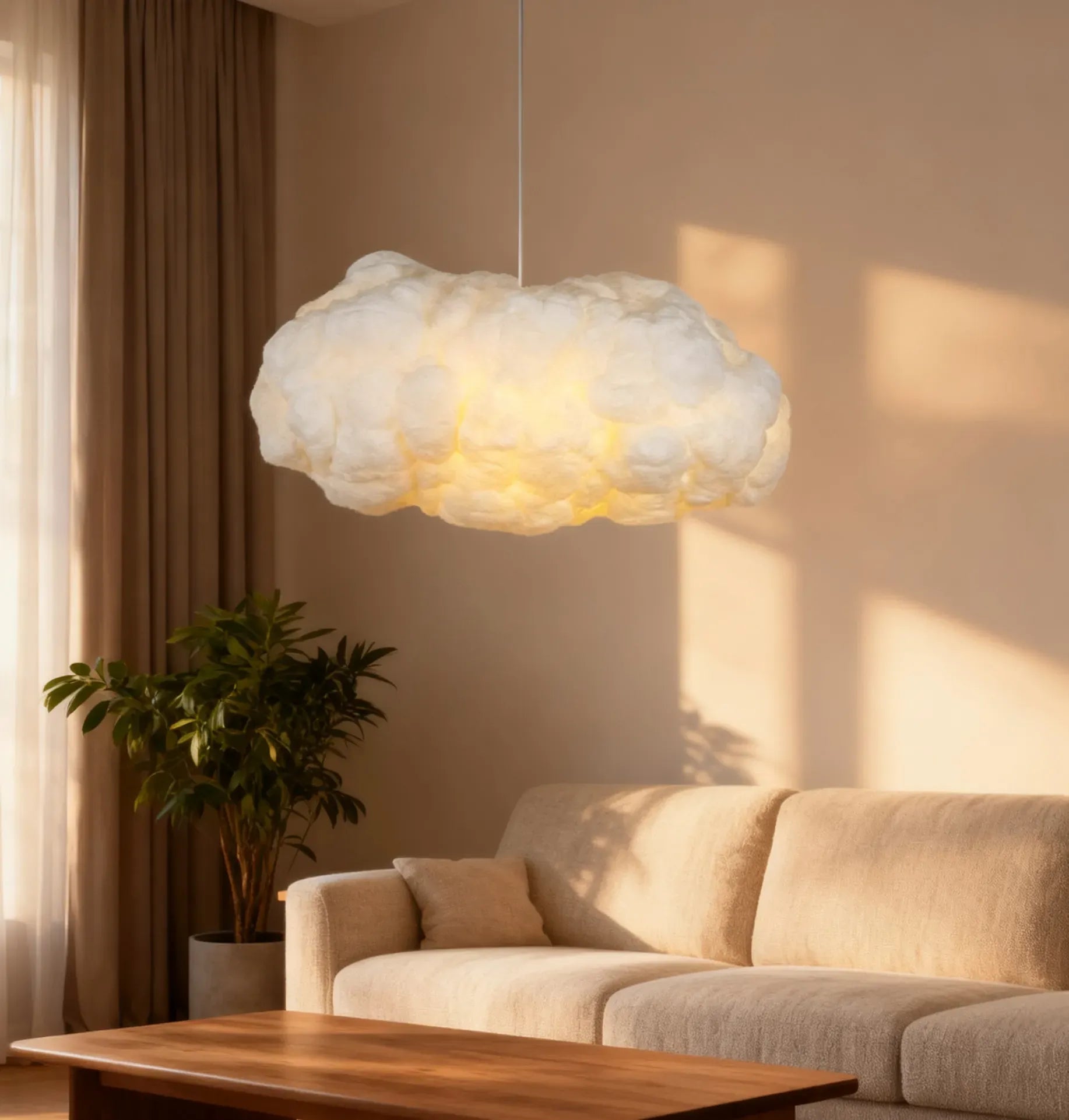 Suspension Blanche Moderne Nuage pour Chambre d'Enfant