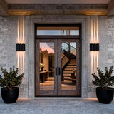 Applique Murale Extérieure LED Design Noir Éclairage Haut Bas IP65