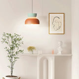 Suspension LED Macaron Double Abat Jour Forme de Bol